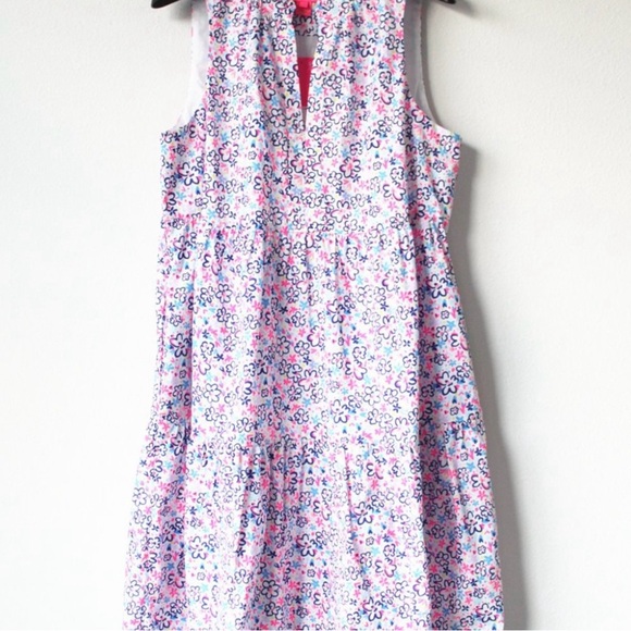 Lilly Pulitzer Womens Novella Tiered Dress Multi Fun Sun Repeat Ditsy Pockets M - Picture 6 of 6